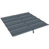 Outsunny Tetto per Gazebo Pergola con 10 Fori di Drenaggio, Telo di Ricambio per Gazebo in Poliestere Traspirante, Solo Copertura, 288x298 cm, UV30+, per Pergola da Giardino 3x3m, Grigio Scuro
