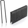 GardenMate 50 Picchetti per Fissaggio a Terra Non Zincati in Filo d'Acciaio Lunghezza 100 mm, Larghezza 13 mm, Diametro 2,9 mm