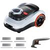 NAVIMOW Segway Navimow i208 LiDAR Robot Tagliaerba Senza Filo Perimetrale per 800m² con Garage M + 4 set di lame, Pendenze del 45%, LiDAR a stato solido + Vision, 4G integrato (Spedito separatamente)