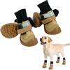 Hjumarayan 4 scarpe per cani con suola rigida antiscivolo, protezione per zampe per cani in caso di neve, strade calde e sentieri sassosi, tenuta sicura grazie alla doppia chiusura in , colore cachi 8