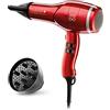 Valera - Swiss Air4ever eQ Asciugacapelli Professionale Ioni - Resistente, Potente, Motore Digitale, Sistema Sanify per Purificazione Aria, Ottimizzazione Intelligente Flusso, 2400 Watt, Rosso