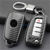 MIHUMOE Auto In Fibra di Carbonio Flip Chiave Fob Caso Della Copertura Catena Borsette Per 2014-2023 Nissan Rogue Sport X-Trail T32 Qashqai J11 Calci Accessori
