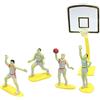 NONE Set di decorazioni per torte da basket | Giocatori di basket in plastica | Canestro da basket in plastica | Non commestibile