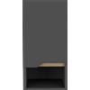 NONE TUHOME Mobiletto da parete per bagno Laurent, con ripiani, contenitore per bagno in legno lavorato con piombo/duna