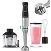 Cecotec Frullatore a Immersione Cecotec Katana 15 Chop B, 1500 W, 21 Velocità e Turbo, 4 Lame con Titanio Nero, Cappuccio Antischizzo