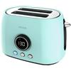 Cecotec Tostapane Digitale Cecotec ClassicToast 8000 Blu con Doppio Alloggiamento. 800 W, 2 fessure extra-larghe per 2 toast, Display Digitale