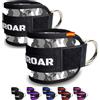 Roar Raro ® Cavigliere con puleggia, 2 cavigliere da palestra, cavigliera per macchina a puleggia, bottoni per pesi Fat Gripz, macchina per pesi da palestra, cavigliera con puleggia