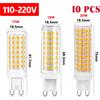 10 pezzi senza sfarfallio G9 9W 25W lampadina a LED 3000k 4000k 6000k AC110/220V 2835 luce di mais 136 lampadario a led luce sostituire 100w alogeno