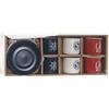 NONE Set Cafe 6 Gres 11X11X2 90Ml, Incisione Blu Il miglior complemento per la tua casa -Riparalo-