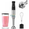 Cecotec Frullatore a Immersione Cecotec Katana 15 Cream B. 1500 W, 21 Velocità e Turbo, 4 Lame con Titanio Nero, Cappuccio Anti-schizzo