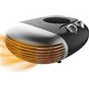 Cecotec Stufa Elettrica a Basso Consumo ReadyWarm 2000 Max Horizon Nera. Termoventilatore da 2000 W, 3 Modalità