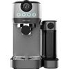 Cecotec Power Espresso 20 Steel Pro Latte Macchina da Caffè Semiautomatica. 1350 W, Thermoblock, ForceAroma a 20 bar