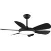 Cecotec Ventilatore da soffitto Cecotec con luce EnergySilence Aero 5200 Black Pro 36 W con motore DC e 52 pollici, luce LED
