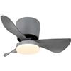 NARVI Ventilatore da soffitto in metallo LedHogar, colore grigio, 3 pale in ABS grigio, 6 velocità, luce LED da 15 W. Telecomando, 3 tonalità di colore della luce (3000K-4500K-6000K), dimmerabile, motore DC