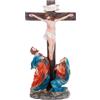 NONE Figura del crocifisso di Gesù. Confezione 1 o 2 statue religiose realizzate in resina, immagine di Gesù sulla croce. Figura religiosa della decorazione degli interni. Ideale per casa, casa, soggiorni,
