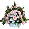 Gerimport Fiori artificiali per cimiteri, Fiori per santi, Centrotavola di fiori artificiali di lunga durata realizzati in tessuto con vaso, Gerimport, FOTO REALE, Spedizione dalla Spagna, fespu