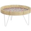 NONE Vassoio decorativo in metallo MDF 26X26X14.5 Naturale Il miglior complemento per la tua casa -Imposta-
