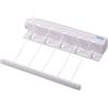 NONE Stendibiancheria Portatile Retrattile, Montaggio a Parete, Stendibiancheria Estensibile con 5 Corde, Regolabile, Linee Retrattili, Appendiabiti Fisso, Automatico - 3 m