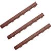 NONE Wellhome Pack 3 finiture per piastrelle 61x5,2x1,3 cm finitura maschile marrone marino