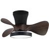 CRISTAL RECORD Ventilatore da soffitto CANDY in legno nero, motore DC a 6 velocità, tecnologia LED 20W, sistema CCT, 1900 Lumen, telecomando con timer, luce regolabile in colore e intensità, motore inverter