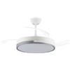 CRISTAL RECORD Ventilatore a soffitto con motore DC Plumax, 5 finiture disponibili, tecnologia LED 45W 4400 lumen, telecomando con timer, luce regolabile in colore e intensità, memoria inverter estate/inverno,