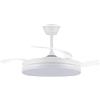 CRISTAL RECORD VENTILATORE DA SOFFITTO BEST SELLER con motore DC a 6 velocità, tecnologia LED SMART APP, sistema CCT da 72W, 7920 Lumen, telecomando con timer, LUCE REGOLABILE in colore e intensità, MEMORIA, motore