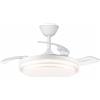 CRISTAL RECORD Ventilatore a soffitto PAMPIN L bianco, smart app, motore DC 6 velocità, tecnologia LED 60W, sistema CCT 6300 lumen, telecomando con timer, regolabile in colore e intensità, memoria motore inverter