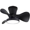 CRISTAL RECORD Ventilatore da soffitto modello CANDY nero, motore DC a 6 velocità, tecnologia LED 20W, sistema CCT, 1900 Lumen, telecomando con timer, luce regolabile in colore e intensità, motore inverter