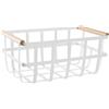 NONE CESTINO IN METALLO IN PINO 36X22X15.5 BIANCO PC202445 - IL MIGLIOR COMPLEMENTO PER LA TUA CASA IMPOSTARLO