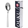 NONE Mr.Spoon Serie Montagna Cucchiaini 12, 48 o 120 pezzi, Acciaio inox 18/0, Economico e funzionale, Cucchiaio zuppa 206mm, dessert 178mm, tè e caffè 150mm/109mm, Manico monoblocco, Lavastoviglie,