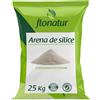 FLONATUR Sabbia silicea Flonatur per erba artificiale, sacco da 25 kg, sabbia per gatti, pavimentazioni decorative, sport, campi da padel, calcio. Granulometria 0,1-0,8