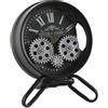 NONE Orologio da tavolo in vetro metallo 16,5X11X21 Nero Il miglior complemento per la tua casa -Riparalo-