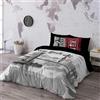 NATURALI - Copripiumino stampato - 100% cotone extra morbido - Include copripiumino + 1 o 2 federe - Made in Spagna - New York - Letto 90/105/135/150/180
