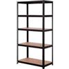 Nyana Scaffali in metallo nero Nyana Home 180x90x40cm - 5 ripiani regolabili