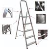 NONE Scala domestica leggera a forma di forbice, realizzata in alluminio, con ampia piattaforma superiore, conforme alle normative EN-131, disponibile in varie misure: 3, 4, 5 e 6 gradini.