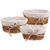 Wonderlust WANDERLUST DECO Set 3 cestini in vimini foderati per riporre e organizzare la biancheria