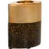 Wonderlust WANDERLUST DECO Portacandele in ceramica dorata 10,5x6,5x12,5h cm