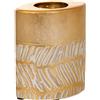 Wonderlust Deco - Portacandele in ceramica dorata 11x7x13 cm Oro 10,5x6,5x12,5h cm