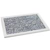 Wonderlust WANDERLUST DECO Vassoio in legno laccato bianco vintage con base imbottita - 43x33x5,5h Cm