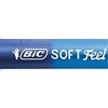 BIC Penna retrattile Bic soft feel - punta media da 1 mm - corpo traslucido con impugnatura - colore blu (12 unità)