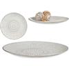 NONE Factory Cuadros - Piatto in legno decorativo Mandala bianco 35 cm