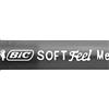 BIC Penna retrattile Bic soft feel - punta media da 1 mm - corpo traslucido con impugnatura - colore nero (12 unità)