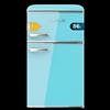 Cecotec Frigorifero Piccolo Retro 2 Ante 86L Bolero CoolMarket 2D Origin 86 Blu E. Altezza 89,3 cm e Larghezza 48,7 cm