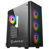 Unykach mir 100 case gaming ATX, Micro ATX, ITX - lato in vetro temperato - USB-A 2.0, 3.0 e audio - 4 ventole ARGB da 120mm installate - supporta il raffreddamento a liquido