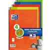 OXFORD Set classico Oxford scrivi & cancella, 5 quaderni a spirale formato folio a quadretti 4x4mm - 80 fogli - copertine extra-resistenti con lavagna bianca - colori assortiti.
