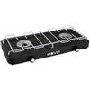 MUVIP Fornello a gas Muvip 2 fuochi con grill removibile - base antiscivolo - colore nero