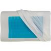 NONE Cuscino ortopedico viscoelastic con gel rinfrescante - Memory Foam Cervicale ergonomico - Anti russamento e dolore al collo - 54x34x10 cm