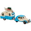 NONE Caravan Trailer Car Metallo Blu 9,5x41x15,5 cm, Il miglior complemento per la tua casa