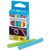 CARIOCA Confezione Carioca da 10 gessetti standard - senza polvere - colori brillanti - lavabili - facili da cancellare - vari colori