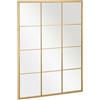 NONE Factory Cuadros - Specchio Siena Oro 120x90cm - Metallo e Vetro - Decorativo - Specchio da finestra